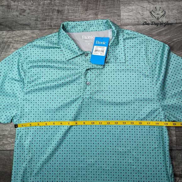 Etonic Moisture Wicking Polo Shirt Size M - Picture 3 of 5